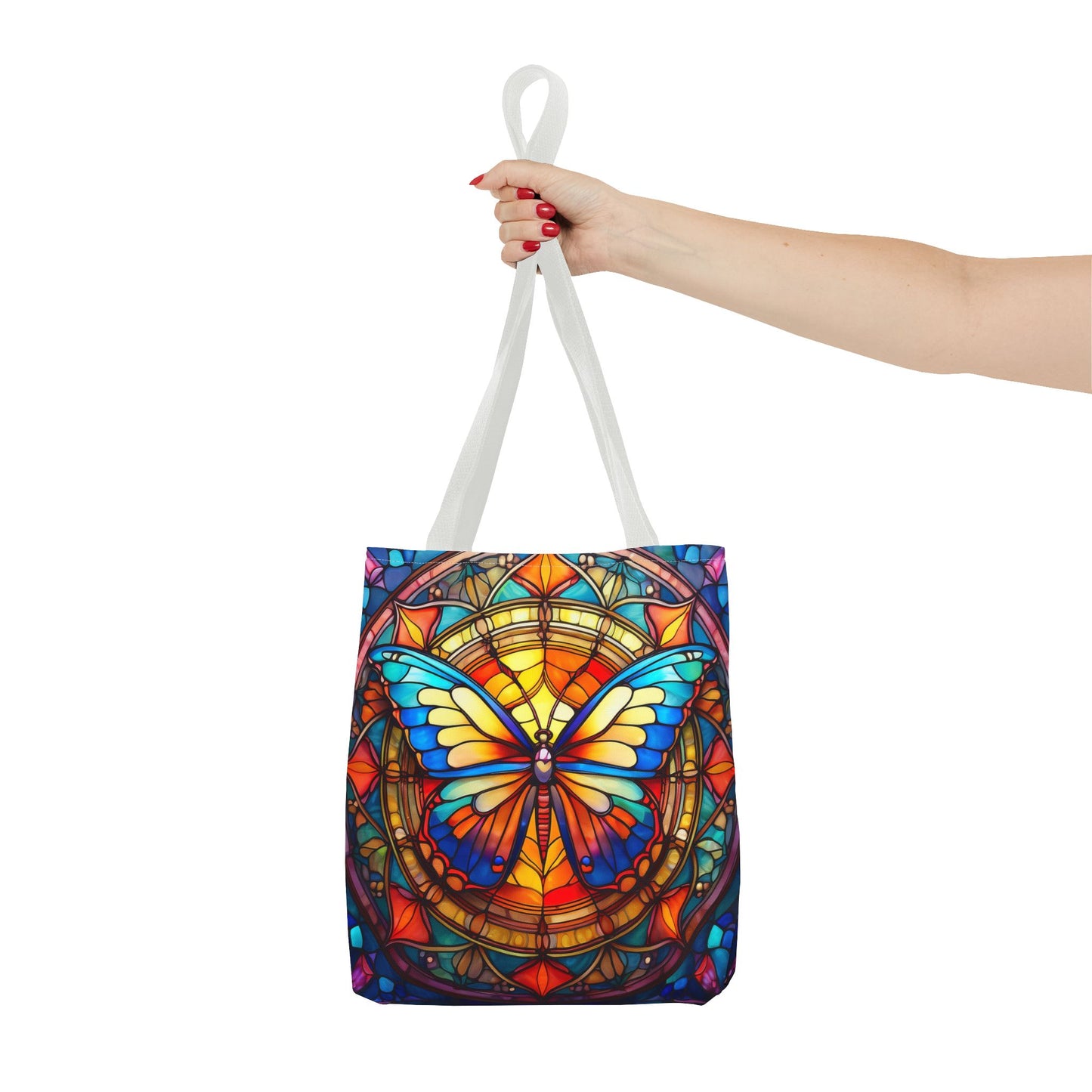 Stained Glass Butterfly Tote Bag
