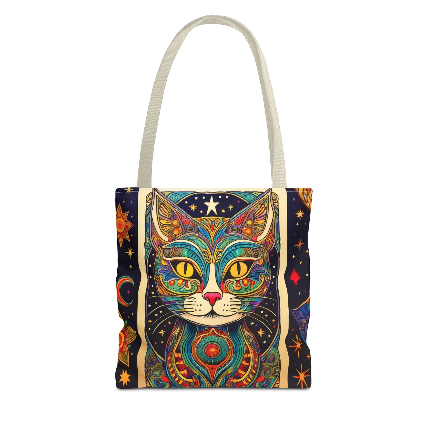 Tarot Style Cat Tote Bag - Multicolor