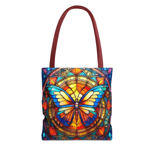 Stained Glass Butterfly Tote Bag