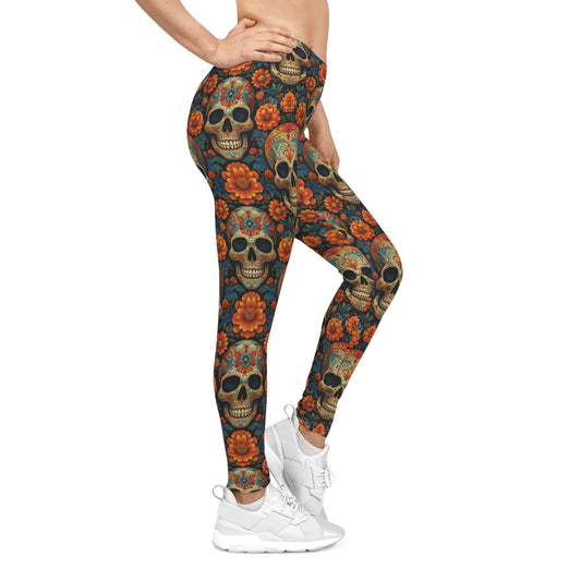 Sugar Skull Día de los Muertos Leggings