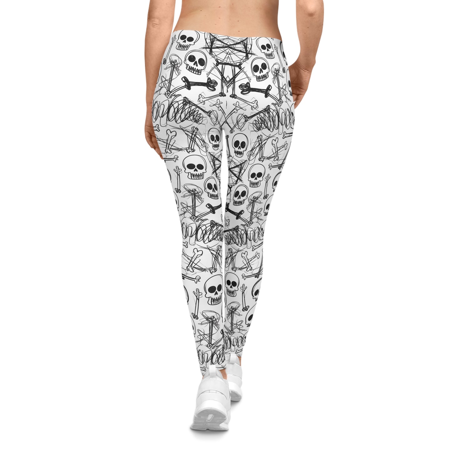 Doodle Skulls Leggings
