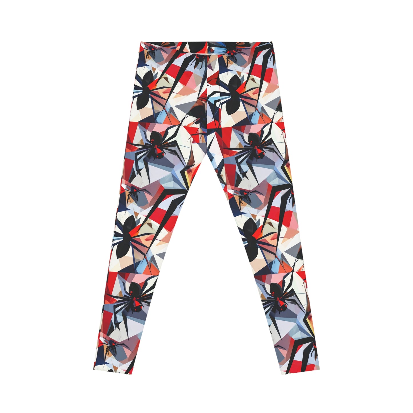 Black Widow Cubism Art Leggings