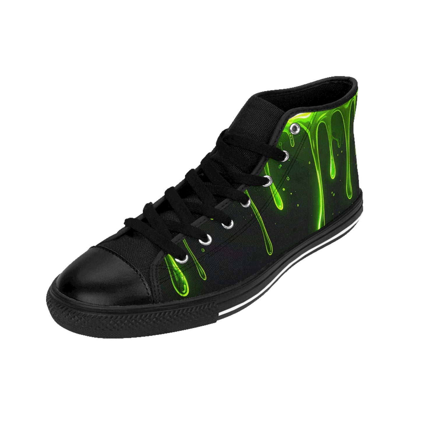 Neon Green Toxic Drip - Men's Classic High Top Sneakers