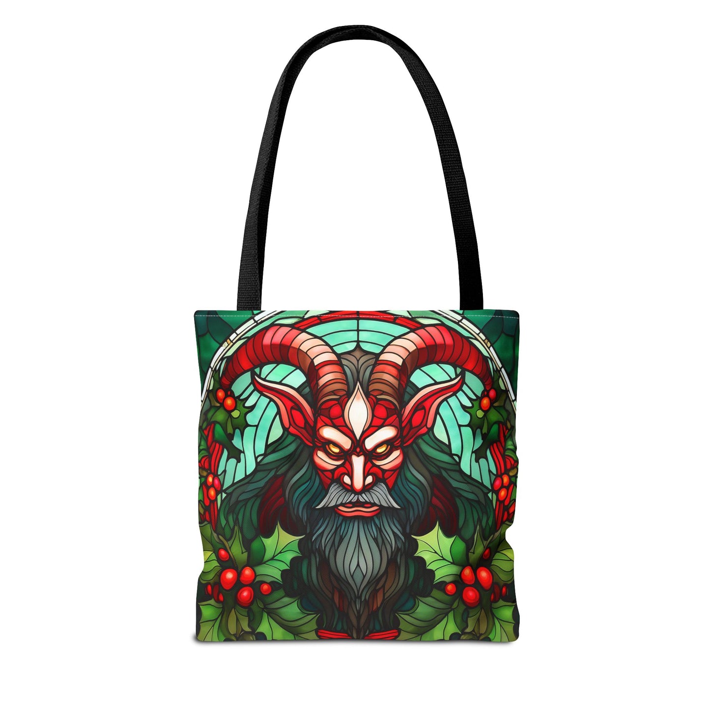 Stained Glass Krampus Tote Bag