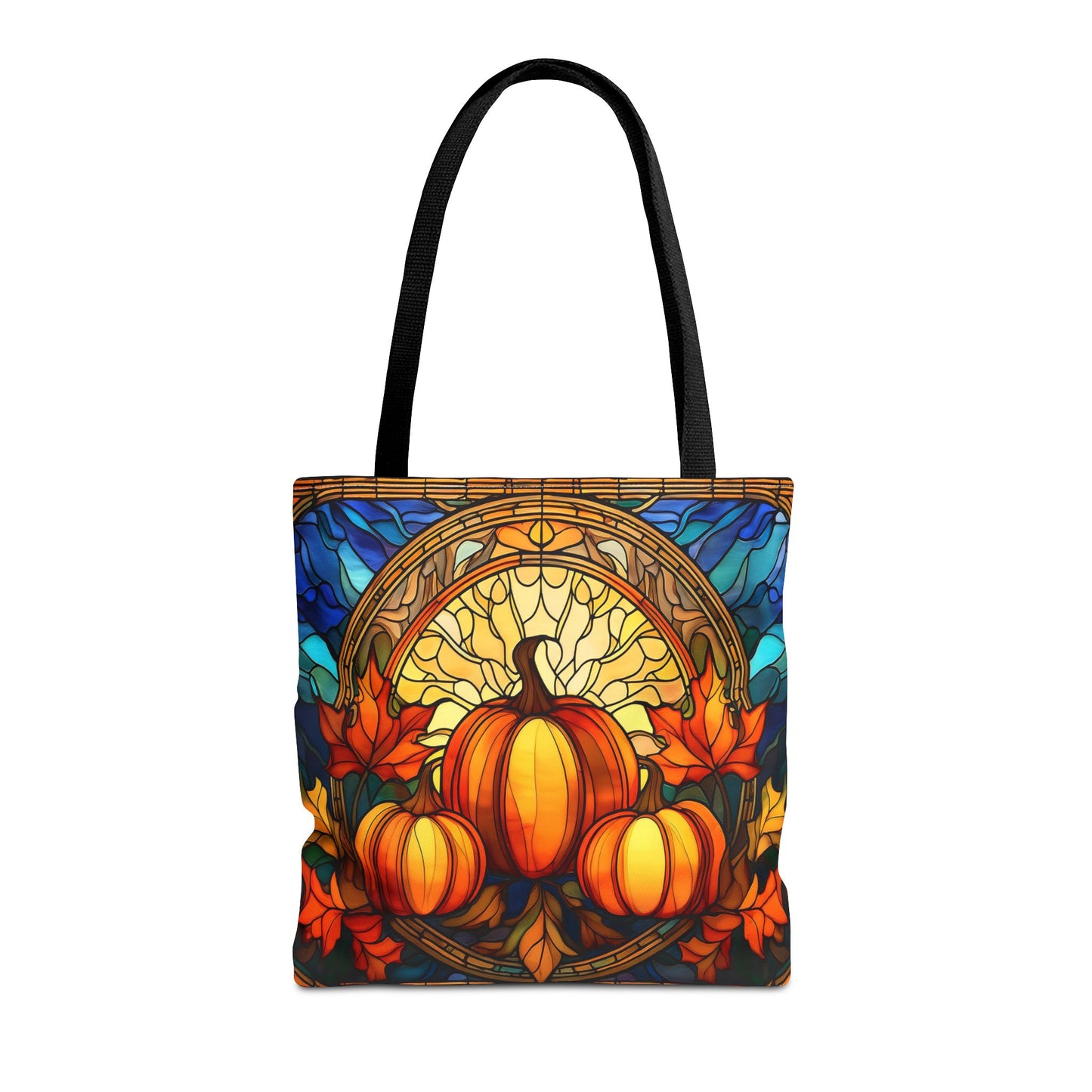 Stained Glass Style Pumpkins Tote Bag