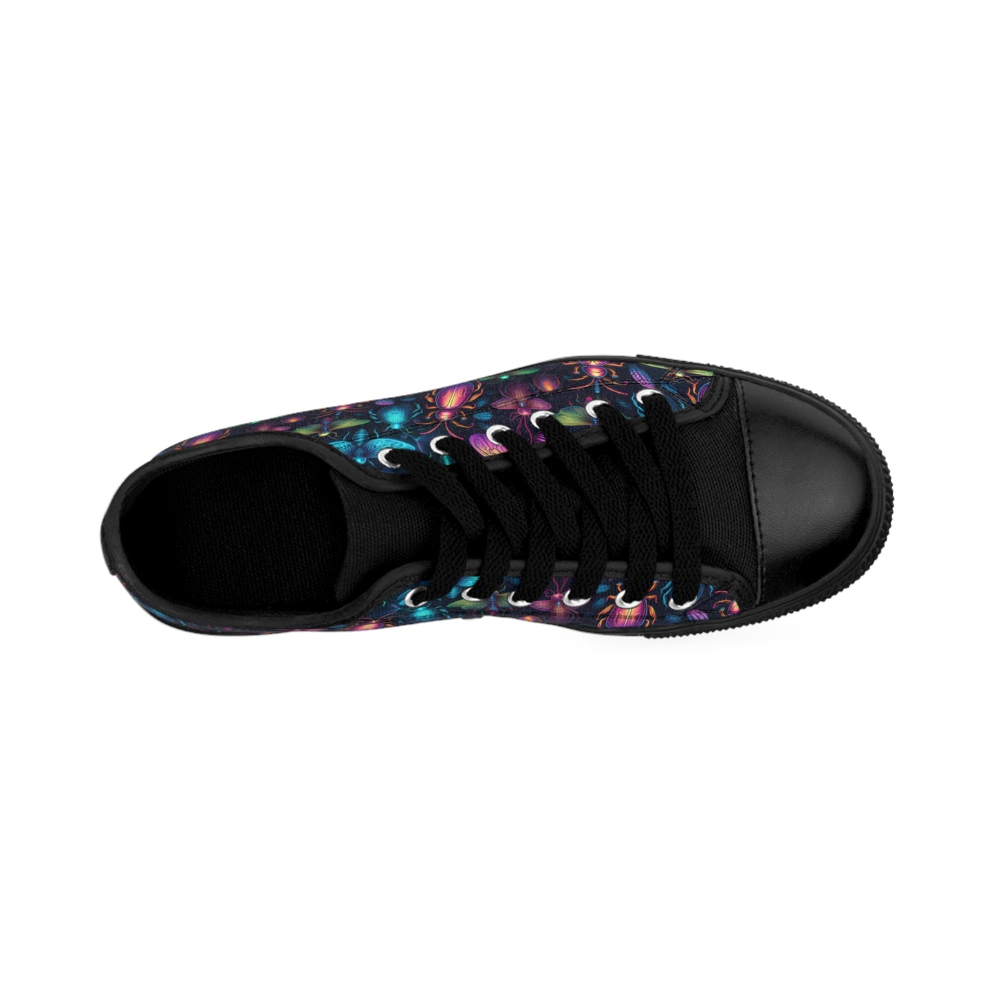 Neon Creepy Crawlies - Women's Classic Low Top Sneakers
