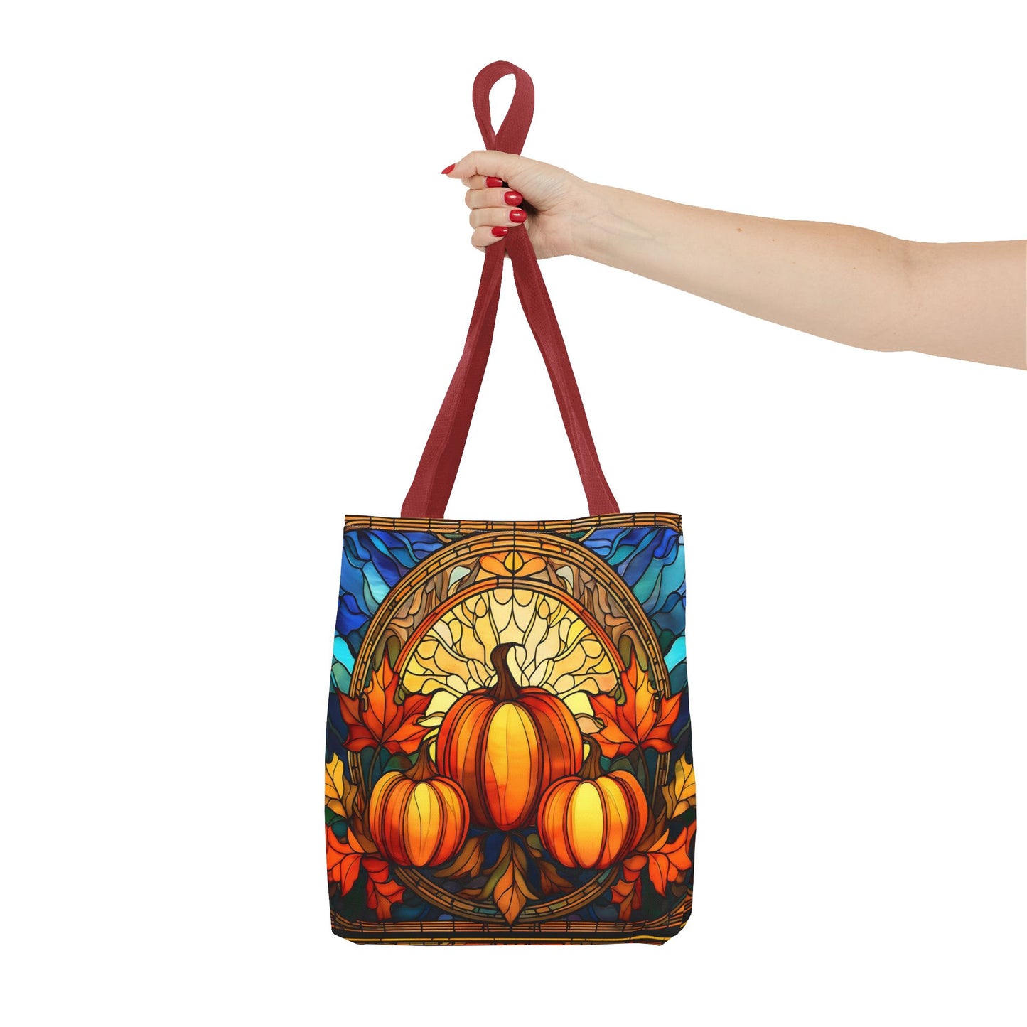 Stained Glass Style Pumpkins Tote Bag