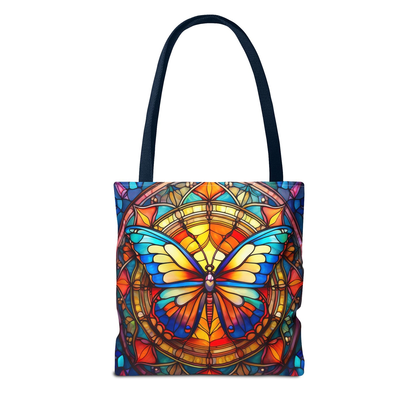 Stained Glass Butterfly Tote Bag