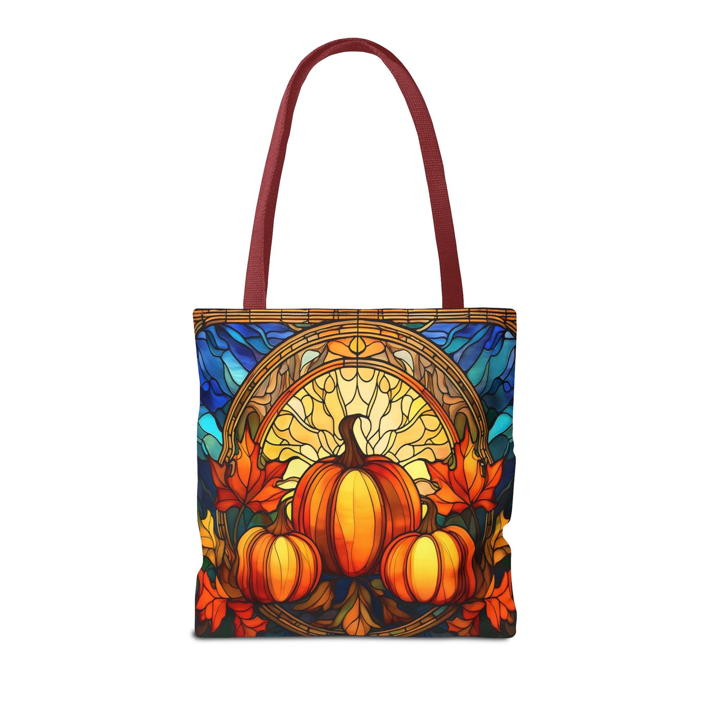 Stained Glass Style Pumpkins Tote Bag