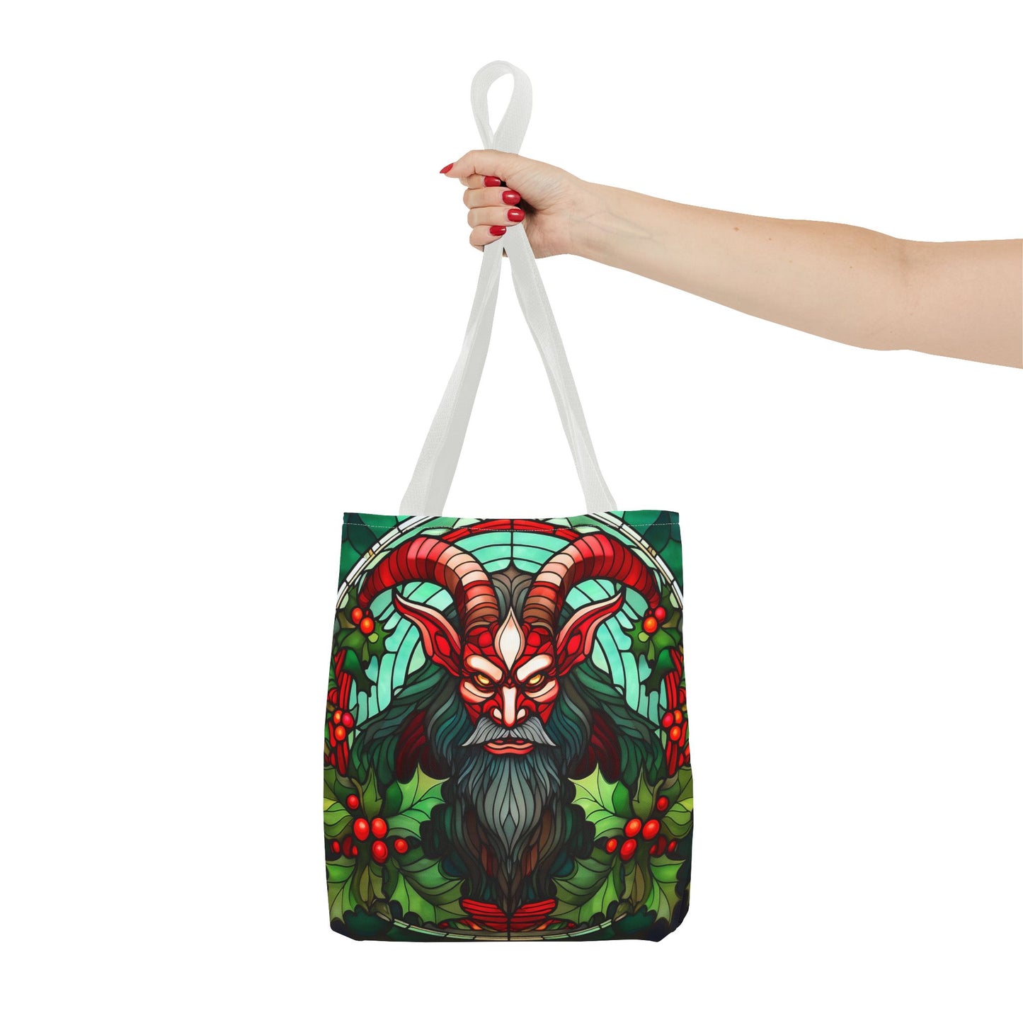 Stained Glass Krampus Tote Bag