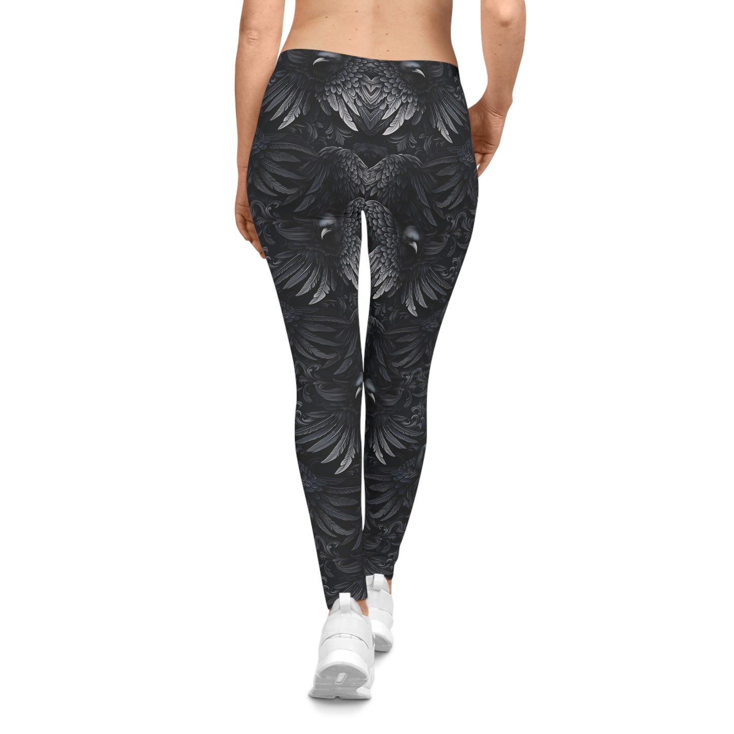 Dark Raven Pattern Leggings