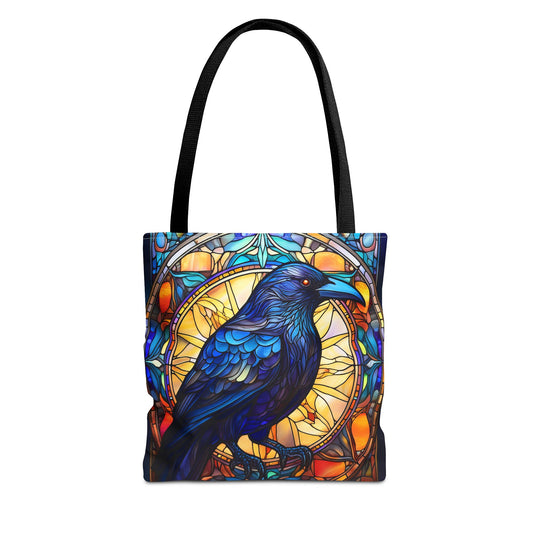 Stained Glass Raven Tote