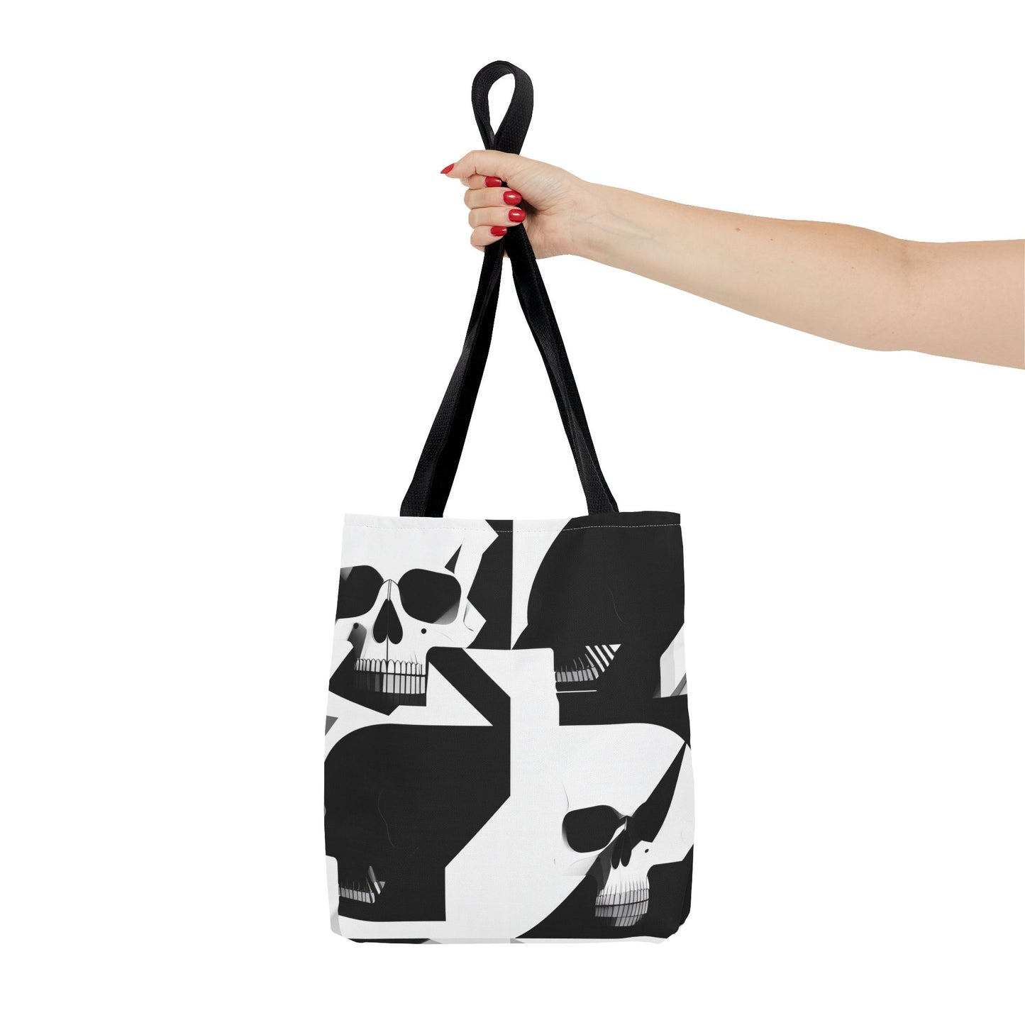 Bauhaus Skull Print Tote Bag