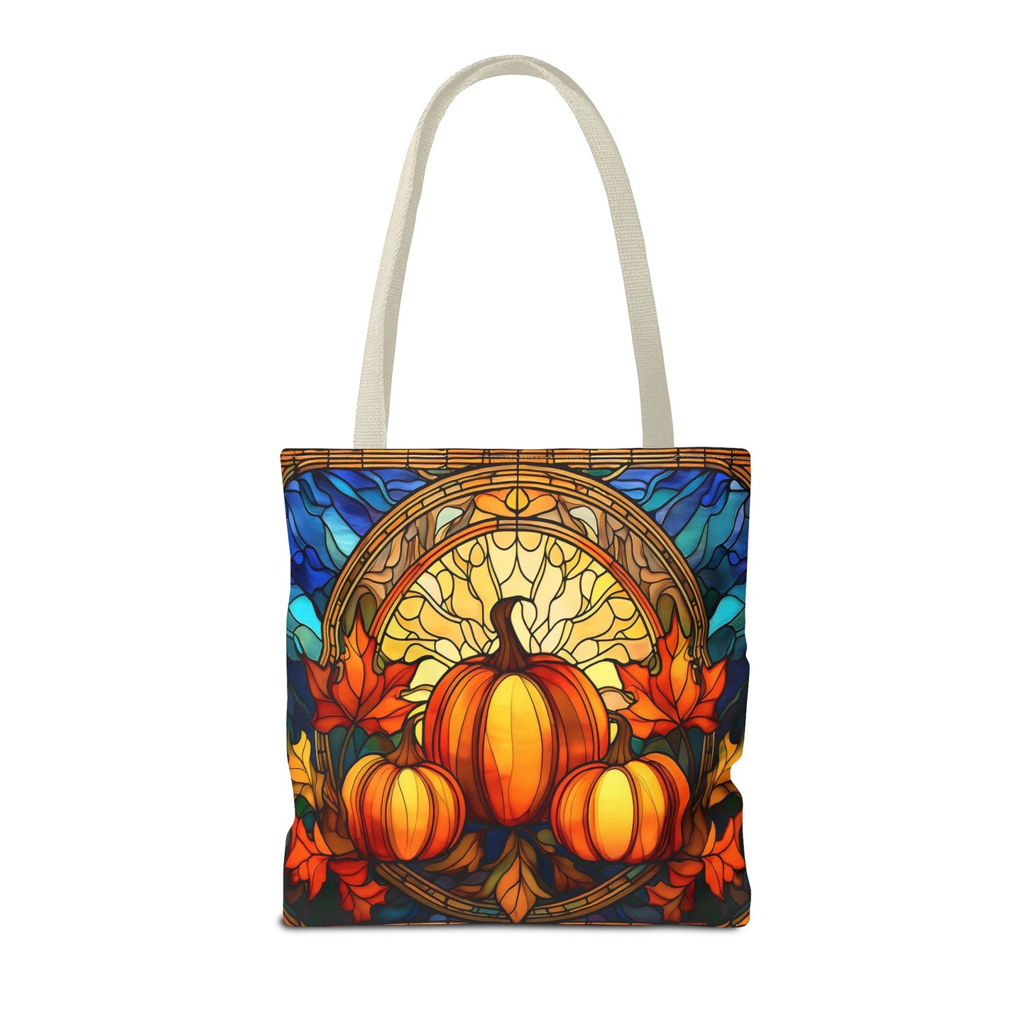 Stained Glass Style Pumpkins Tote Bag