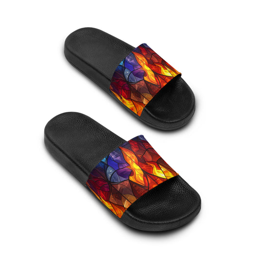 Stained Glass Flames - Slide Sandals