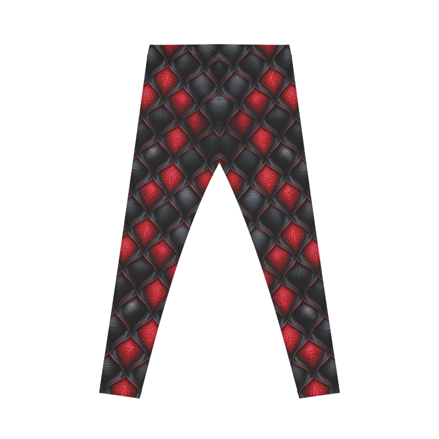 Black and Red Scaly Leggings