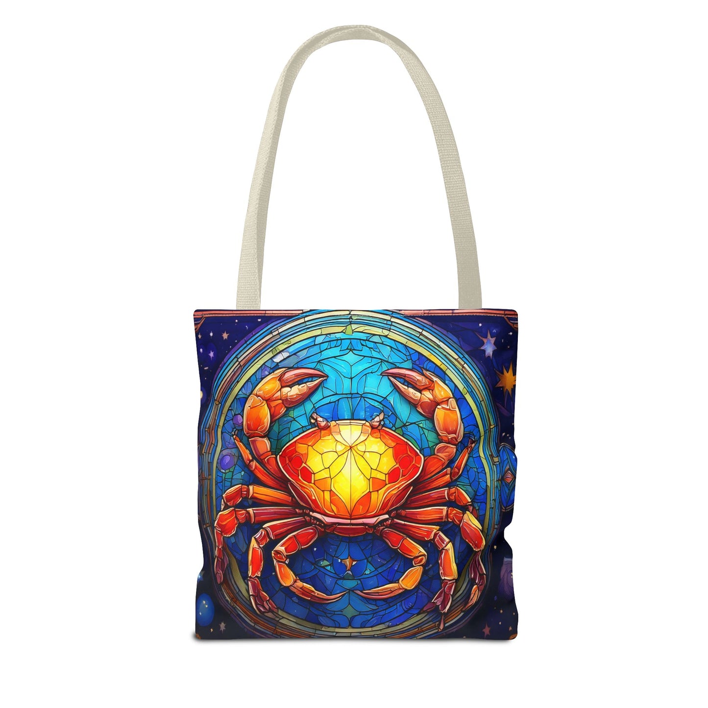 Cancer Crab Stained Glass Style Tote Bag (All Over Print)
