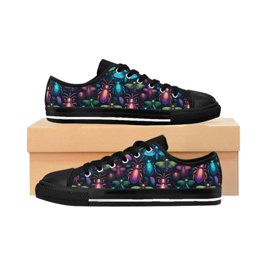 Neon Creepy Crawlies - Women's Classic Low Top Sneakers