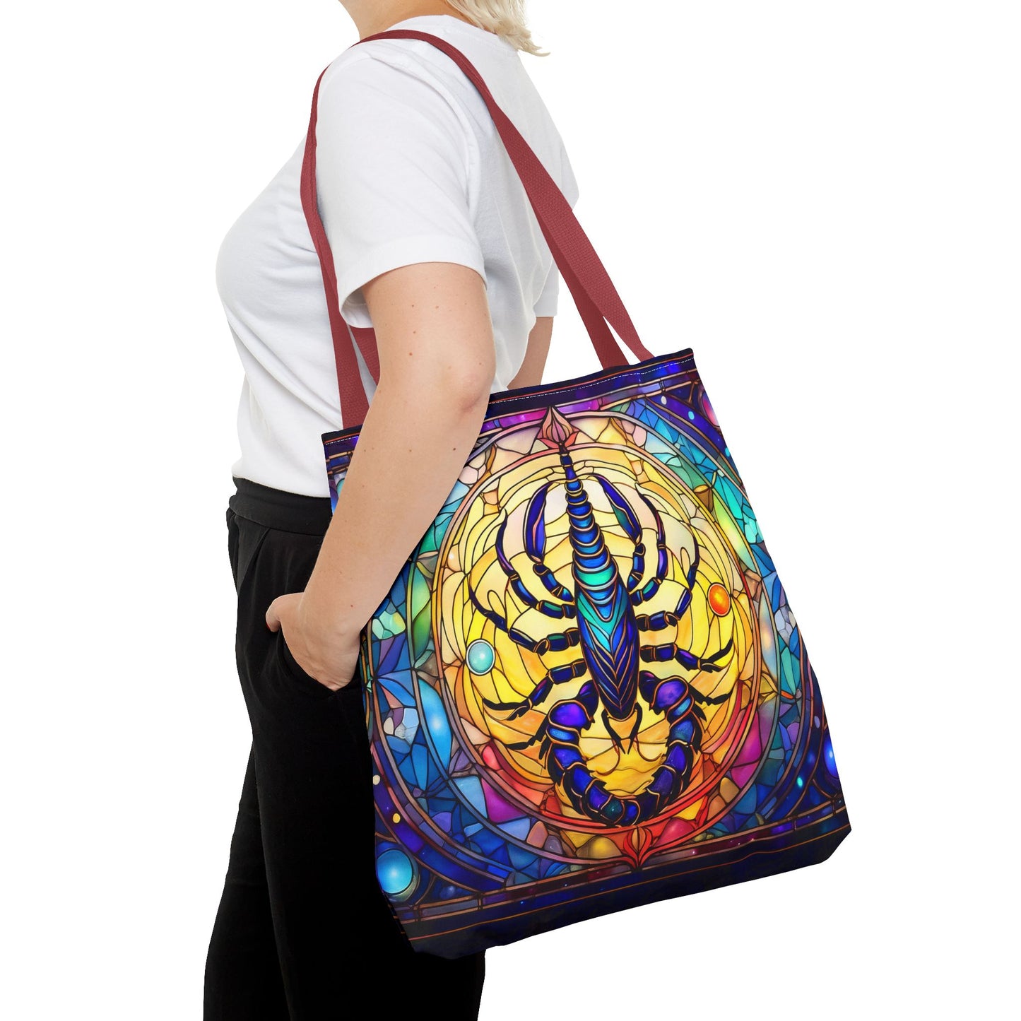 Scorpio Stained Glass Style Tote Bag (All Over Print)