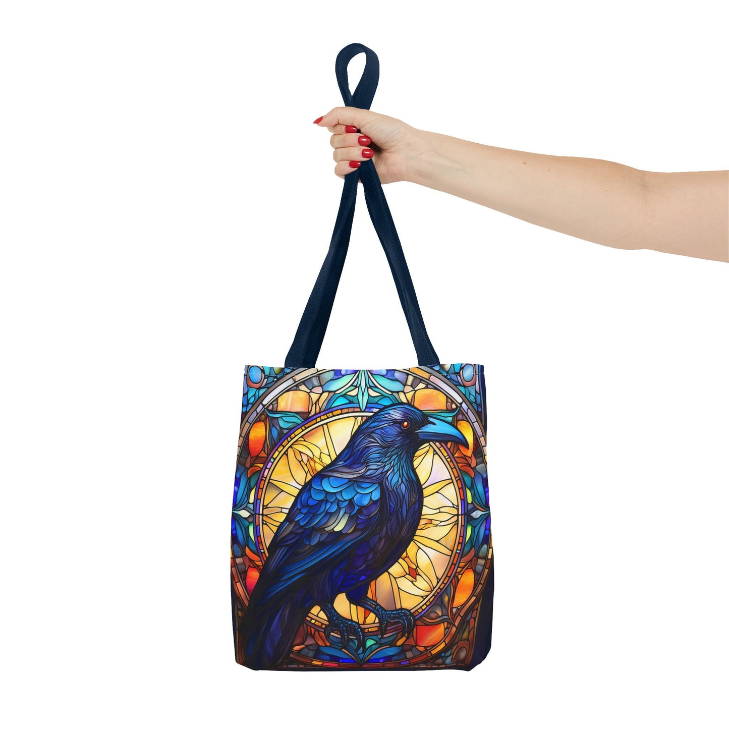 Stained Glass Raven Tote