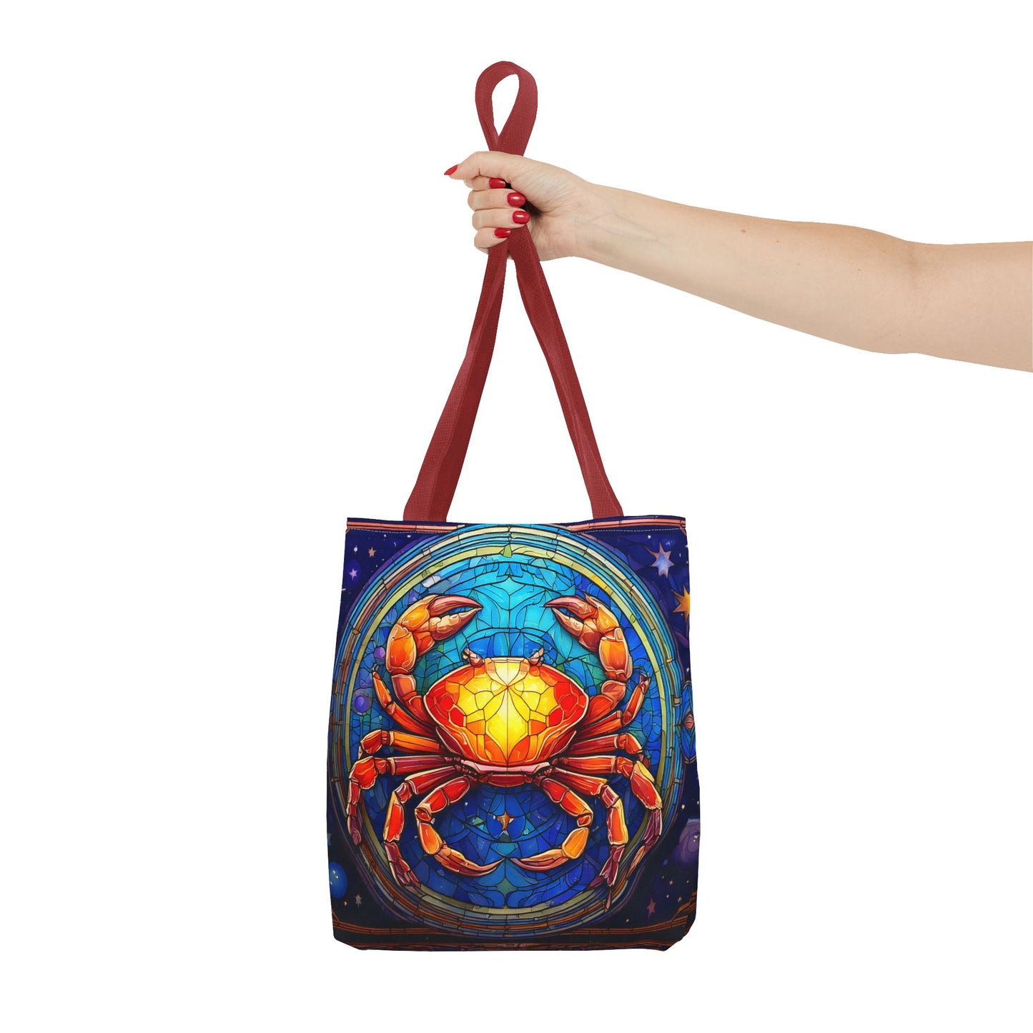 Cancer Crab Stained Glass Style Tote Bag (All Over Print)