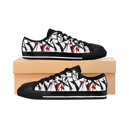 Broken Glass Cubism - Women's Classic Low Top Sneakers