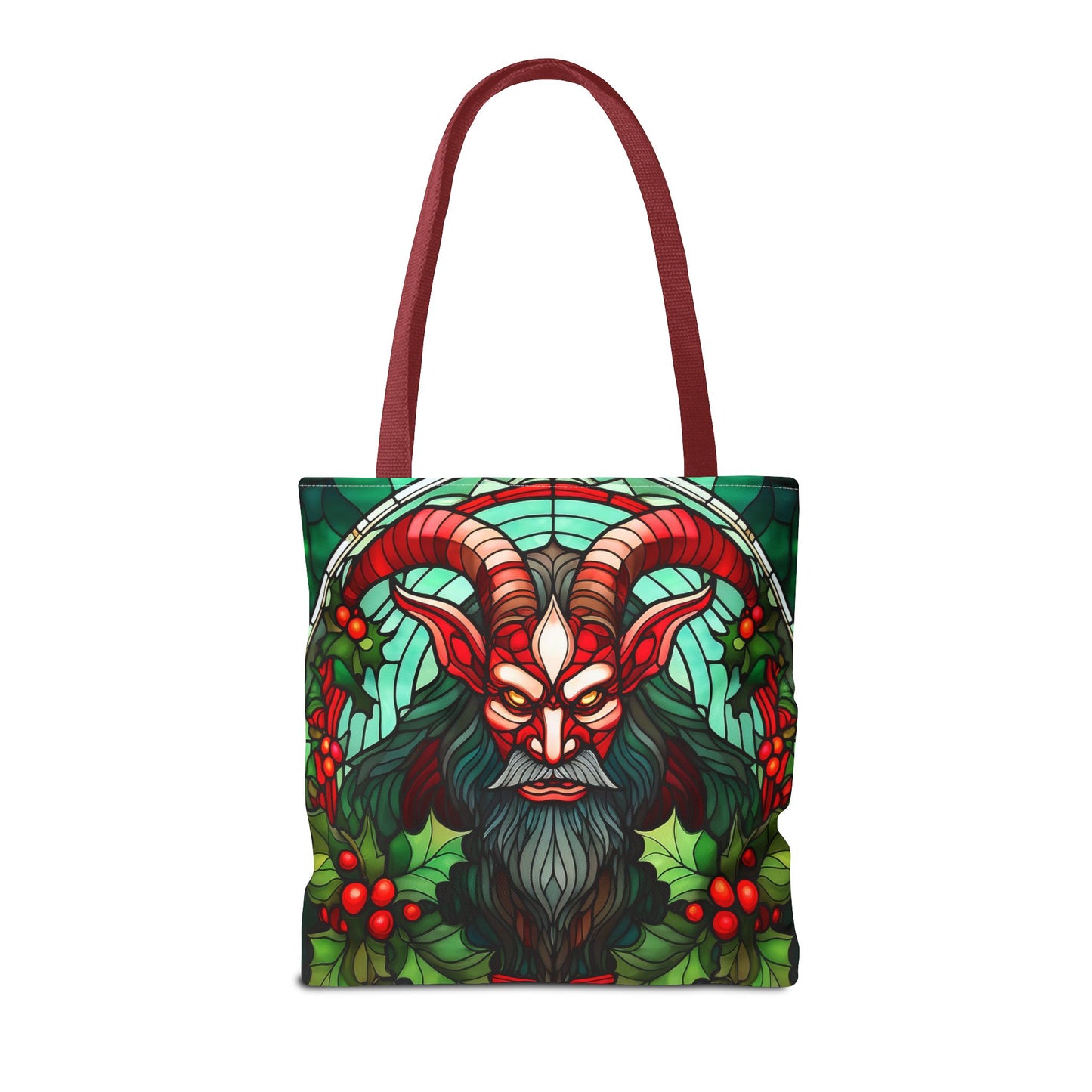 Stained Glass Krampus Tote Bag
