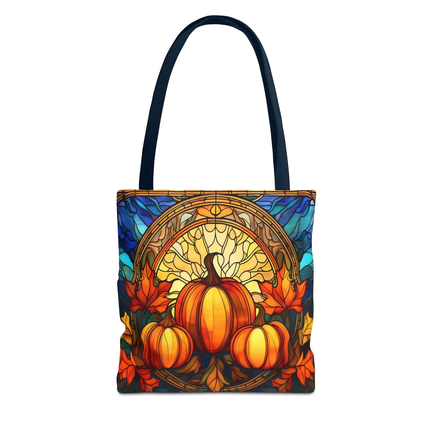 Stained Glass Style Pumpkins Tote Bag
