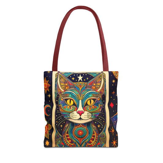 Tarot Style Cat Tote Bag - Multicolor
