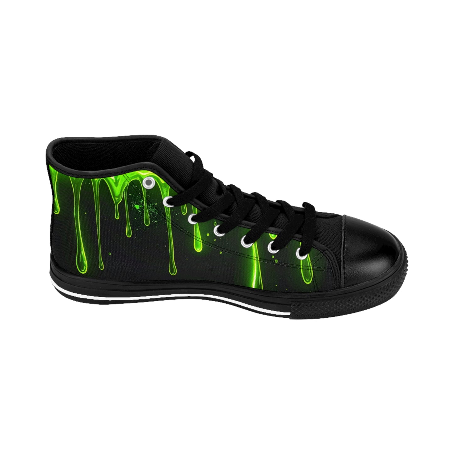 Neon Green Toxic Drip - Men's Classic High Top Sneakers