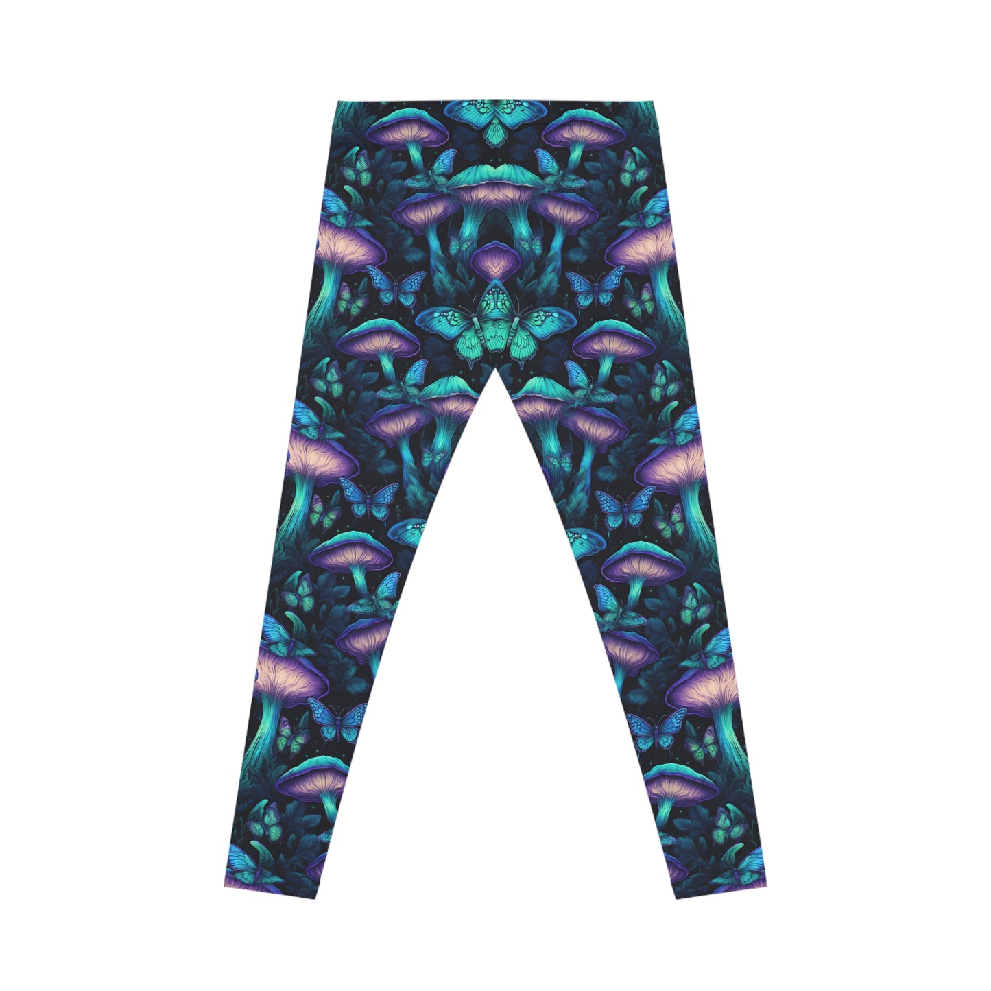 Bioluminescent Moths and Mushrooms - Leggings