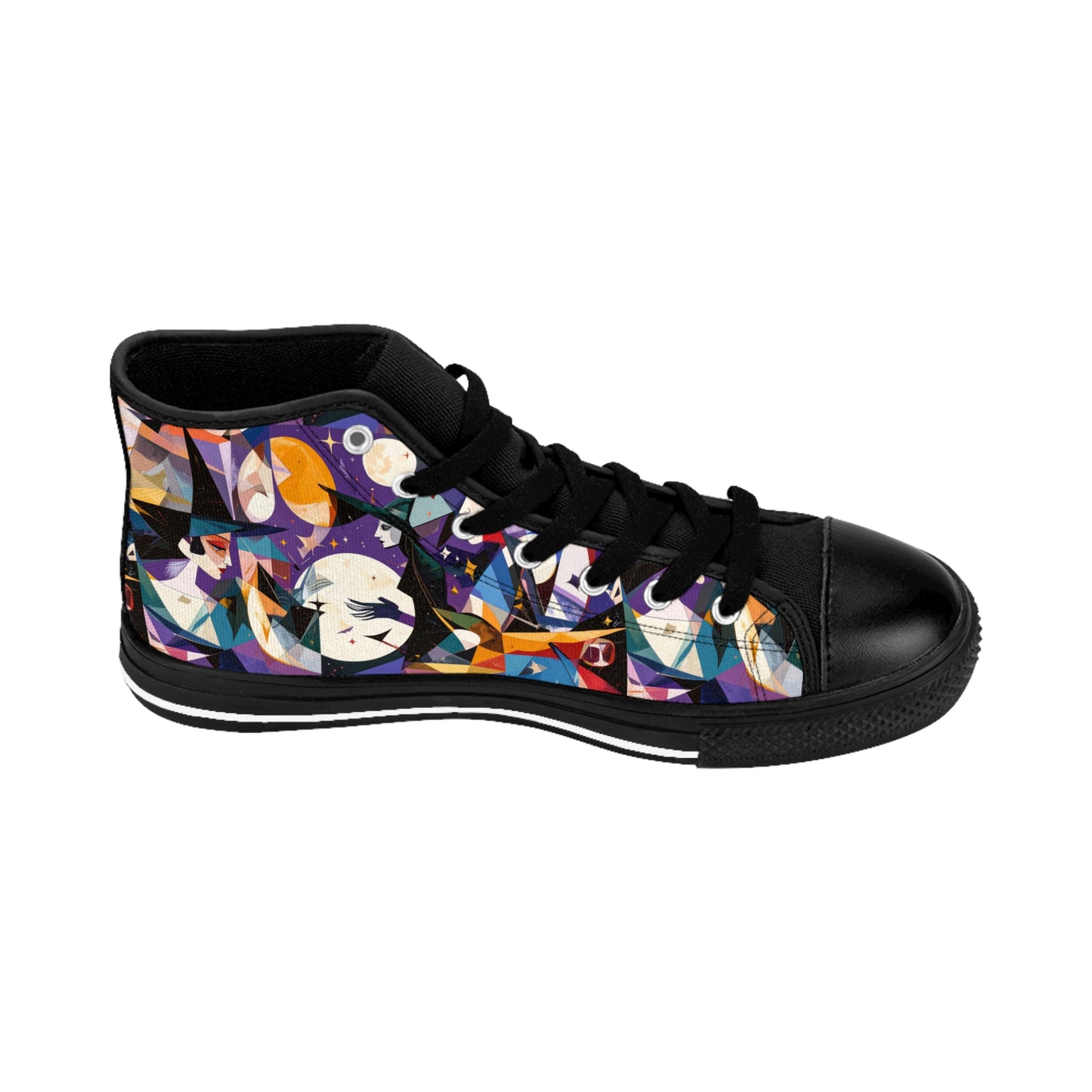 Witchy Cubism - Women's Classic High Top Sneakers
