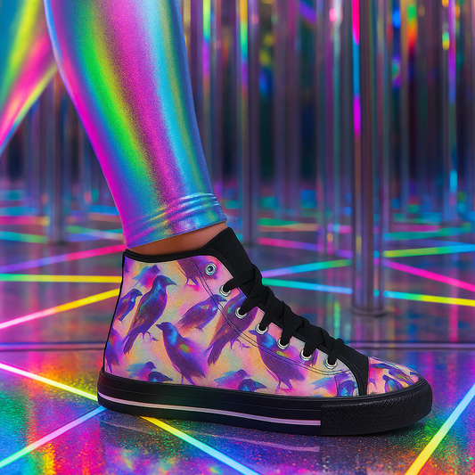 Iridescent Ravens - Women's Classic High Top Sneakers