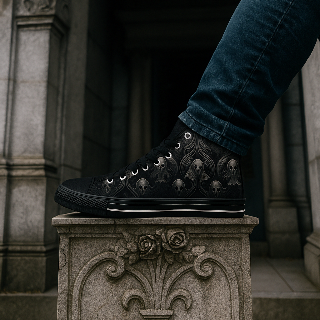 Art Nouveau Ghosties - Men's Classic Hight Top Sneakers
