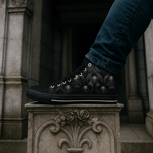 Art Nouveau Ghosties - Men's Classic Hight Top Sneakers