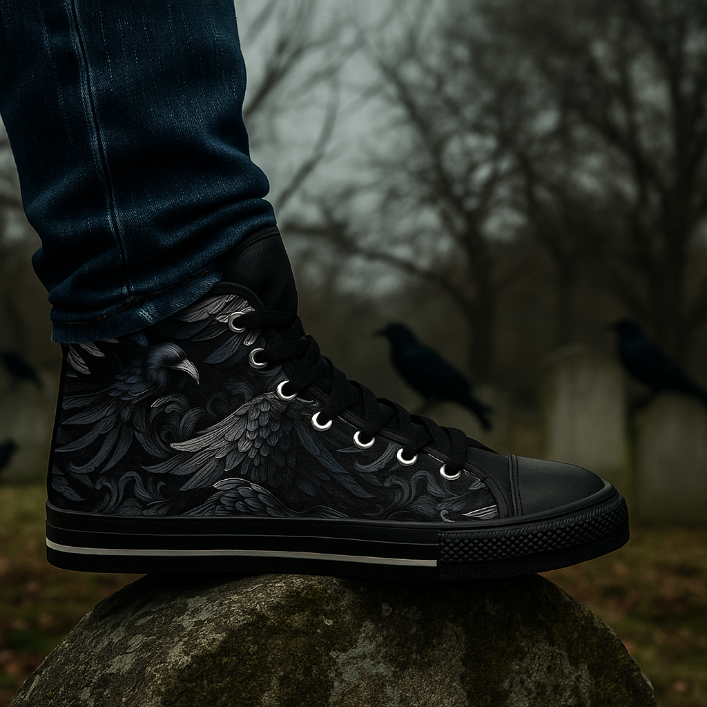 Dark Ravens - Men's Classic High Top Sneakers