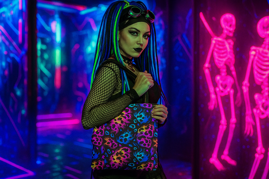 Neon Leopard Print Tote Bag