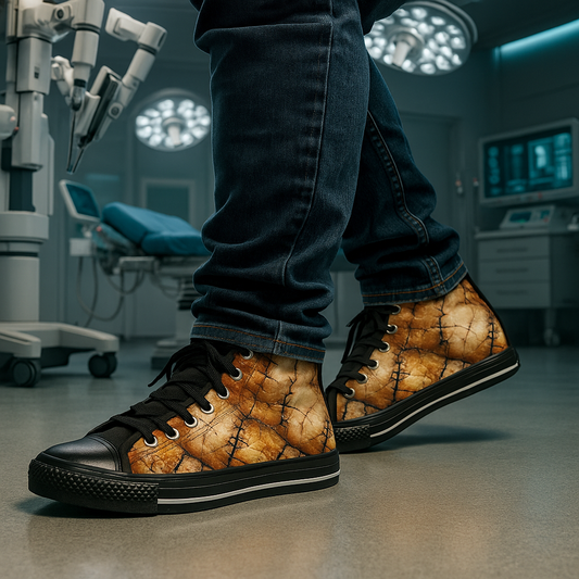 Stitched Flesh - Men's Classic High Top Sneaker