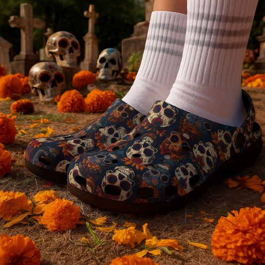 Sugar Skulls & Marigolds Unisex Clogs