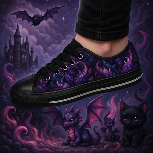 Pink & Purple Spiky Tentacles - Women's Classic Low Top Sneakers