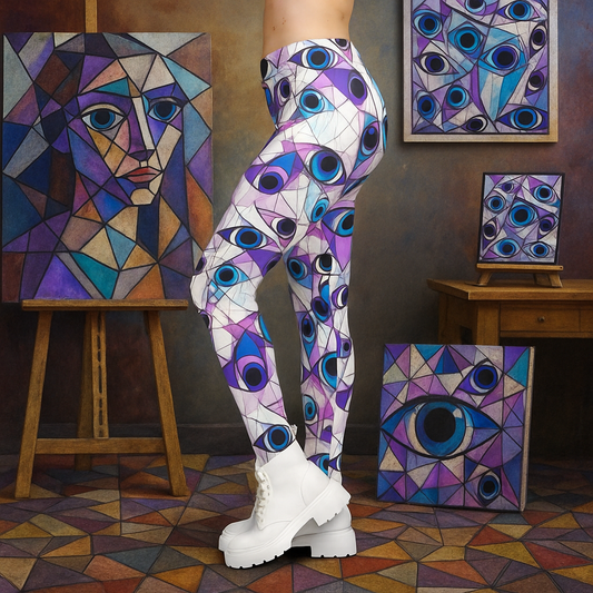 Artsy Cubist Eye Leggings
