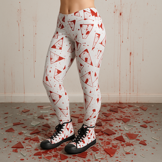 Bloody Shards of Broken Glass Leggings