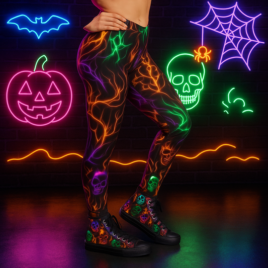 Neon Flame Leggings