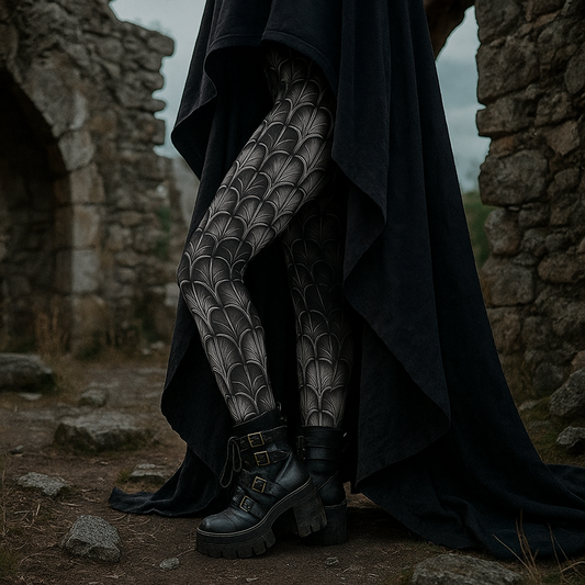 Metal Tile Pattern Leggings