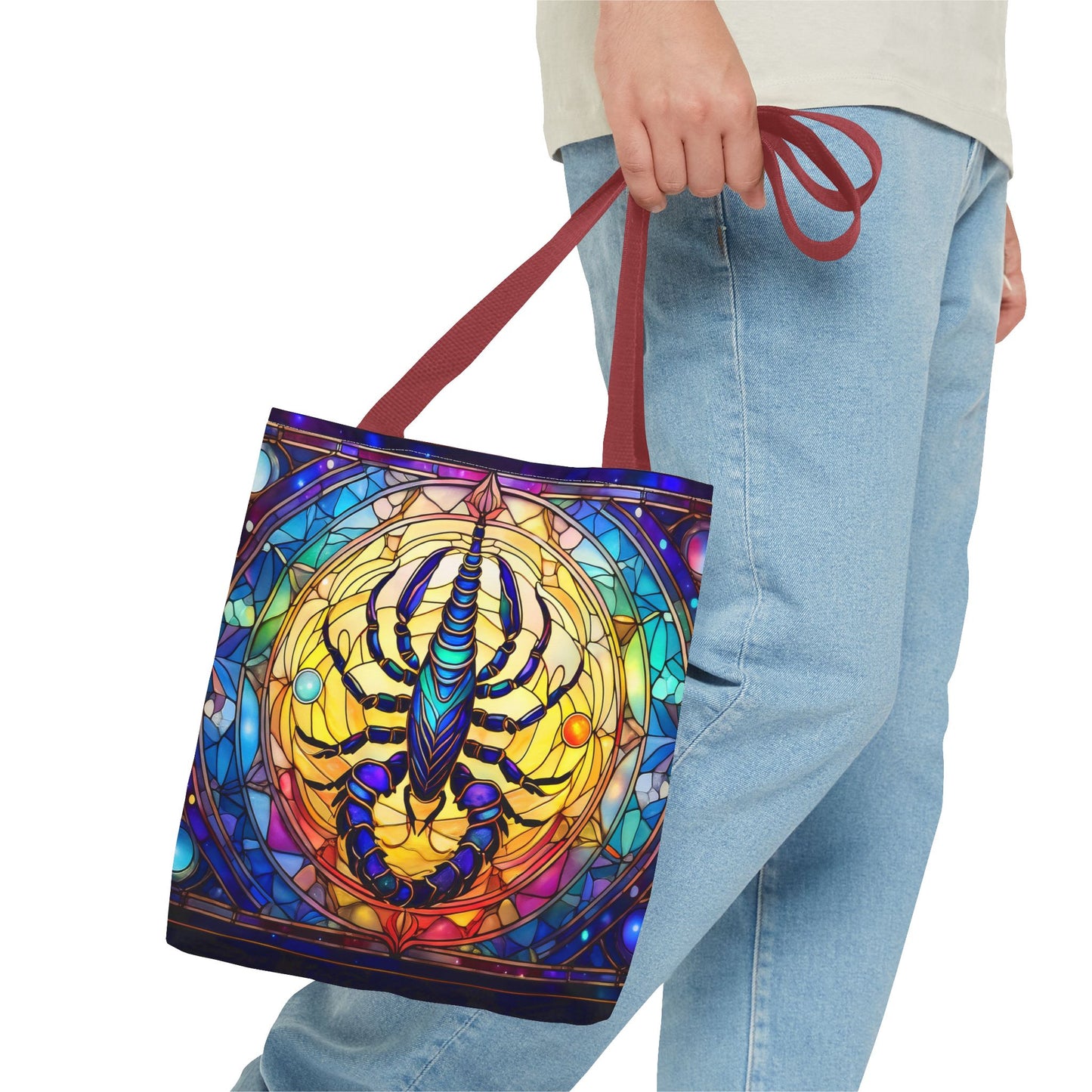 Scorpio Stained Glass Style Tote Bag (All Over Print)