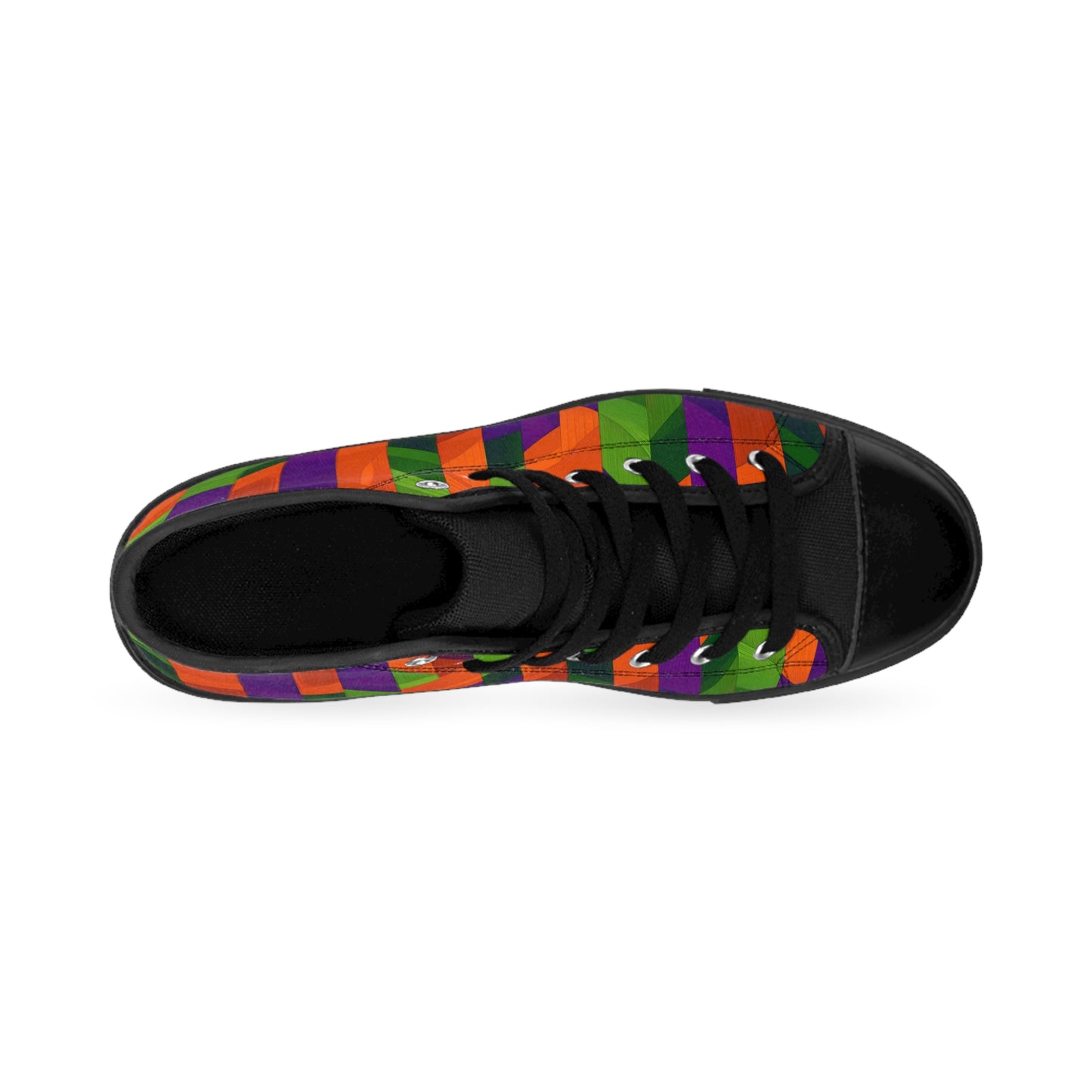 Halloween Colored Stripes - Women's Classic High Top Sneakers