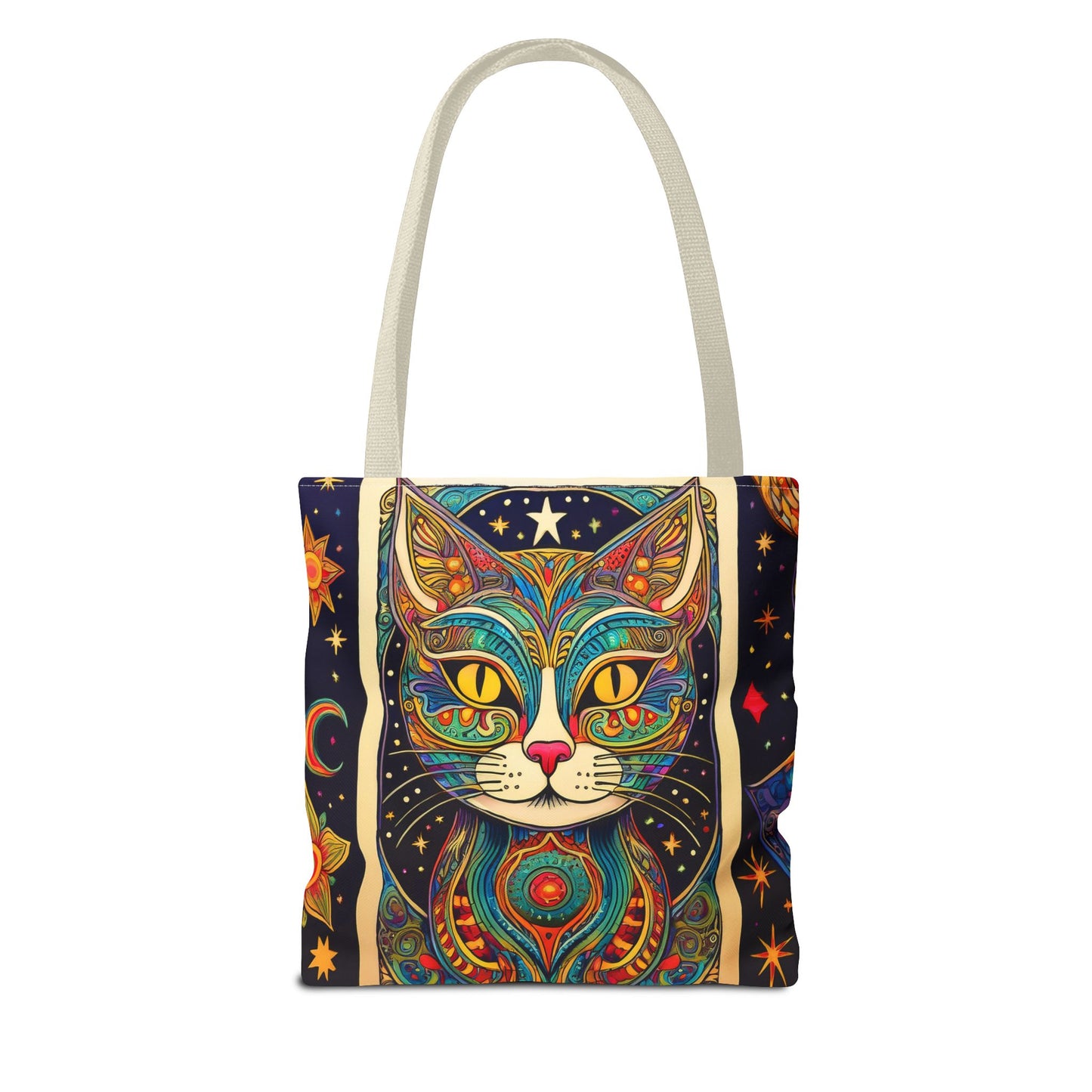 Tarot Style Cat Tote Bag - Multicolor