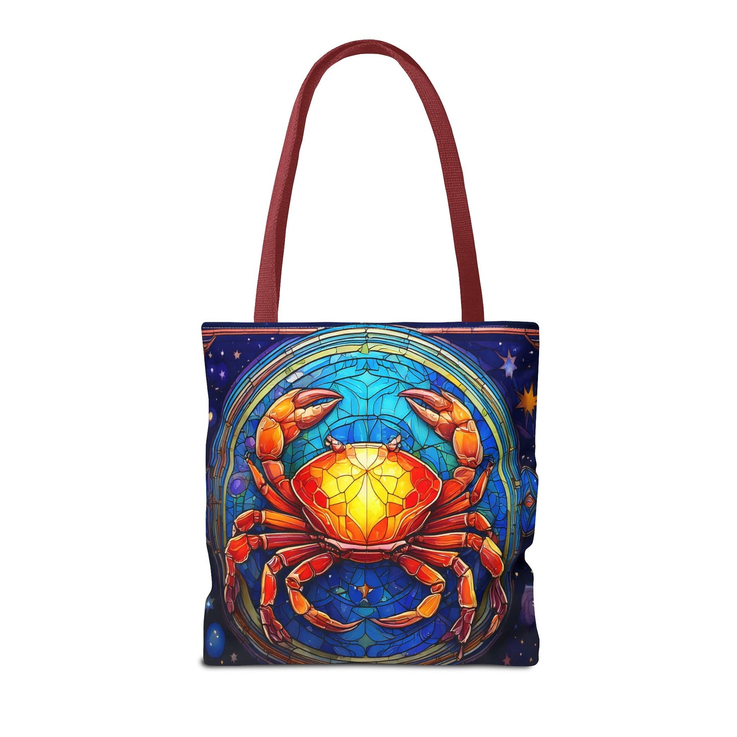 Cancer Crab Stained Glass Style Tote Bag (All Over Print)