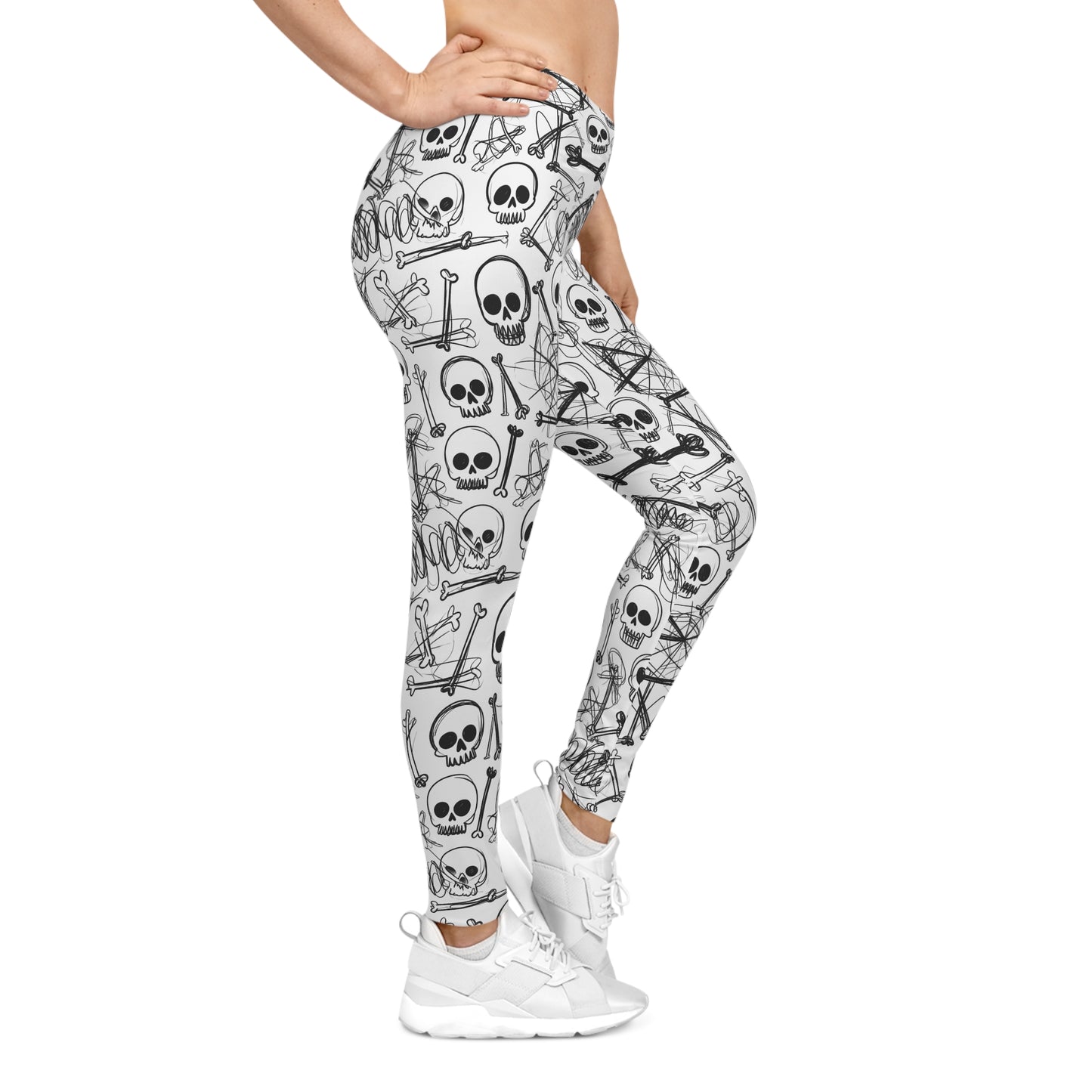 Doodle Skulls Leggings
