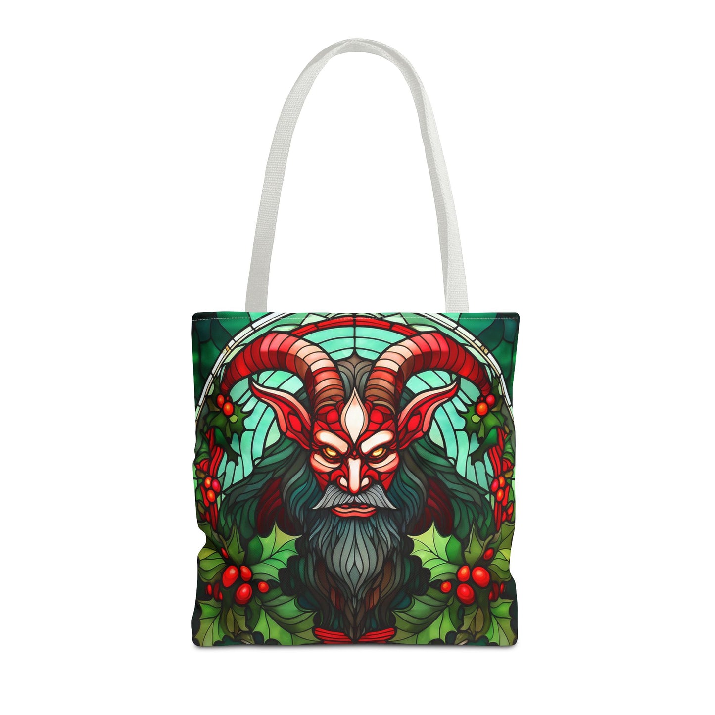 Stained Glass Krampus Tote Bag